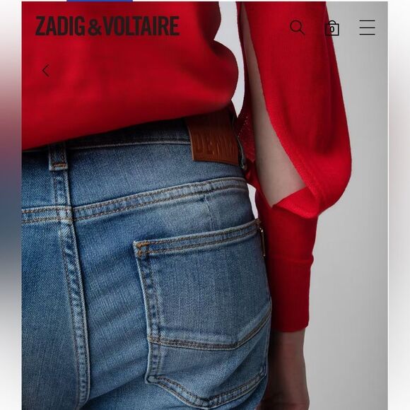 Zadig & Voltaire Emma cut-out-sleeves wool jumper Sweater NWT FLAWED - Picture 6 of 14